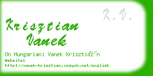 krisztian vanek business card